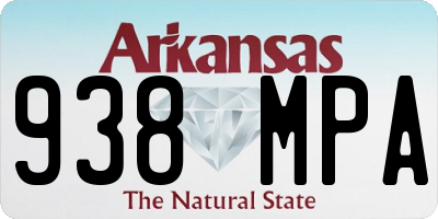 AR license plate 938MPA