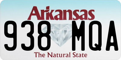 AR license plate 938MQA