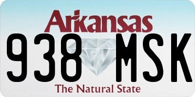 AR license plate 938MSK