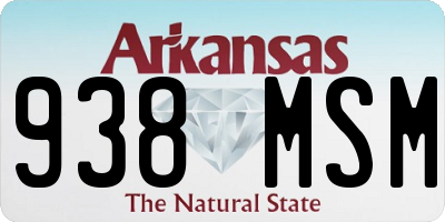 AR license plate 938MSM