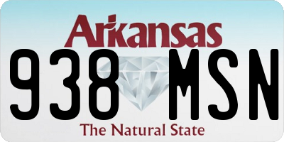 AR license plate 938MSN