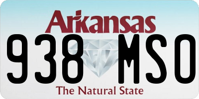 AR license plate 938MSO
