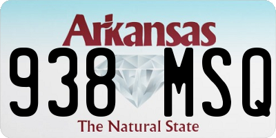 AR license plate 938MSQ