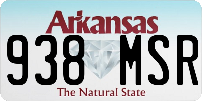 AR license plate 938MSR