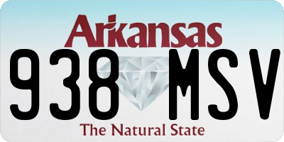 AR license plate 938MSV
