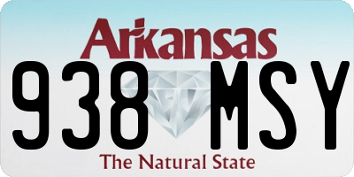 AR license plate 938MSY