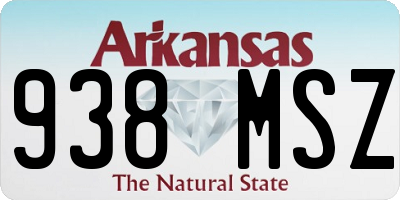 AR license plate 938MSZ