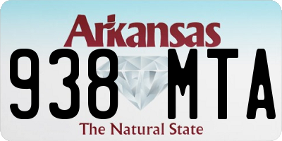 AR license plate 938MTA