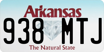 AR license plate 938MTJ