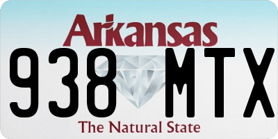 AR license plate 938MTX