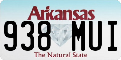 AR license plate 938MUI