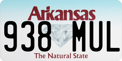 AR license plate 938MUL