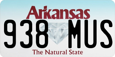 AR license plate 938MUS