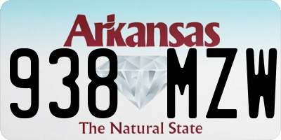 AR license plate 938MZW