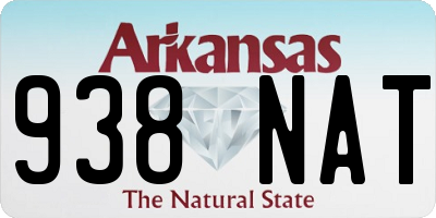 AR license plate 938NAT