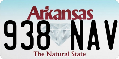 AR license plate 938NAV