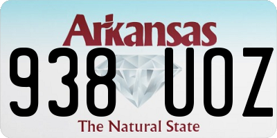 AR license plate 938UOZ