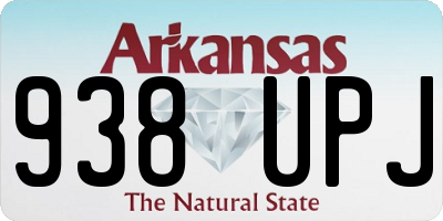 AR license plate 938UPJ