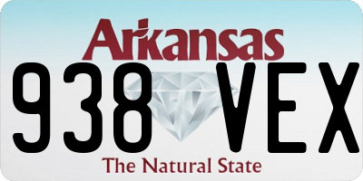 AR license plate 938VEX