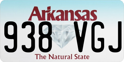AR license plate 938VGJ