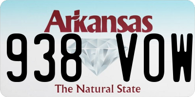 AR license plate 938VOW