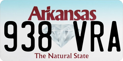 AR license plate 938VRA
