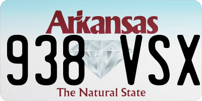 AR license plate 938VSX
