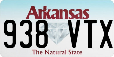 AR license plate 938VTX