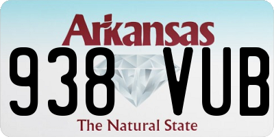 AR license plate 938VUB