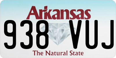 AR license plate 938VUJ