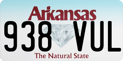 AR license plate 938VUL