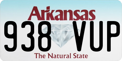 AR license plate 938VUP