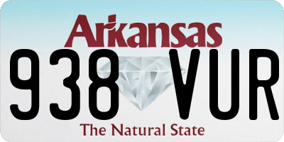 AR license plate 938VUR