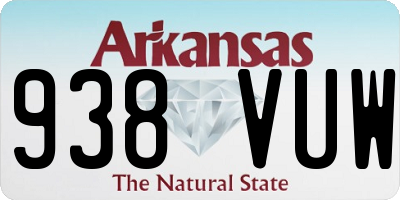 AR license plate 938VUW