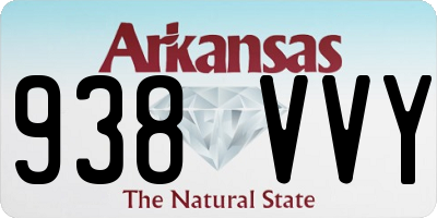 AR license plate 938VVY