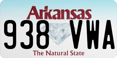 AR license plate 938VWA