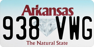 AR license plate 938VWG