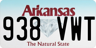 AR license plate 938VWT
