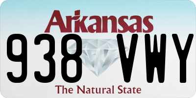 AR license plate 938VWY