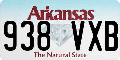 AR license plate 938VXB