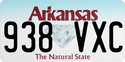 AR license plate 938VXC