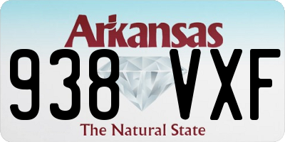 AR license plate 938VXF