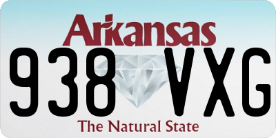 AR license plate 938VXG