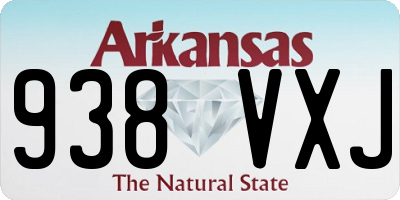 AR license plate 938VXJ