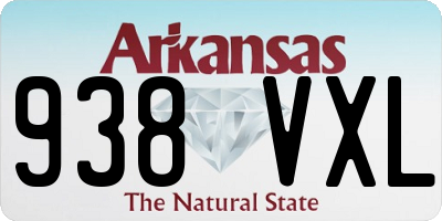 AR license plate 938VXL