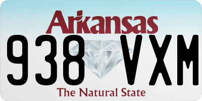 AR license plate 938VXM