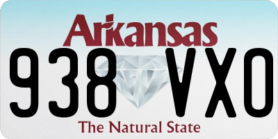 AR license plate 938VXO