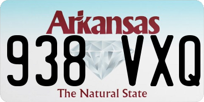 AR license plate 938VXQ
