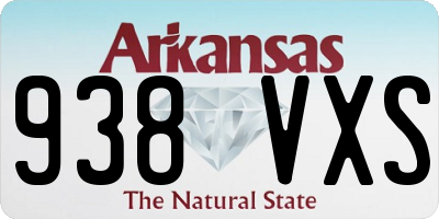 AR license plate 938VXS