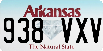AR license plate 938VXV